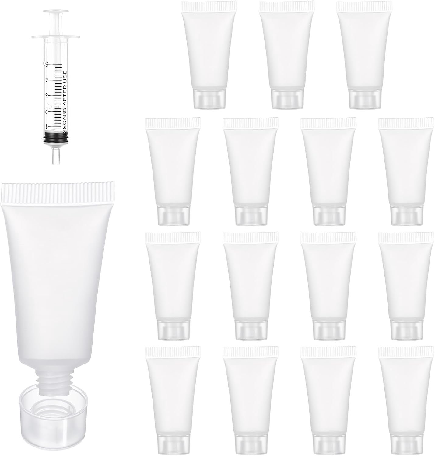15 stuks navulbare tandpasta-tubes, 5 ml herbruikbare tandpastatube