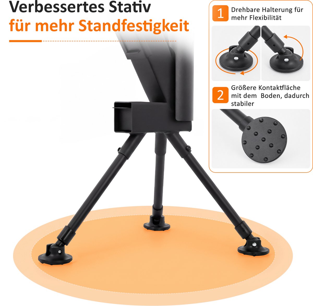 NETTLIFE Terrasverwarmer - 167 cm hoog - 5-6 kW hoog rendement - stabiele driepootvoet - grote capaciteit van 2 kg - brandtijd van 2 uur - geen elektriciteit/gas nodig - zwart - geschikt voor terrassen | veranda's | feesten & kamperen – foto 2