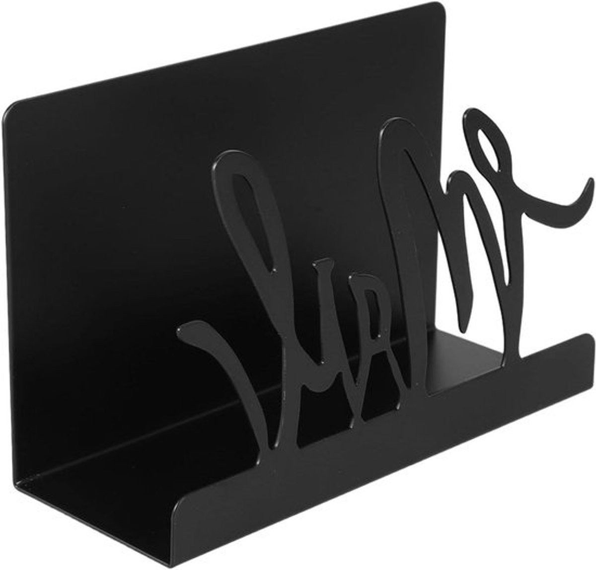 Metalen brievenhouder - Postorganizer voor bureau - Bureau organiseren - Stijlvol ontwerp met uitsparing - 15x9.5x5.5cm - Zwart