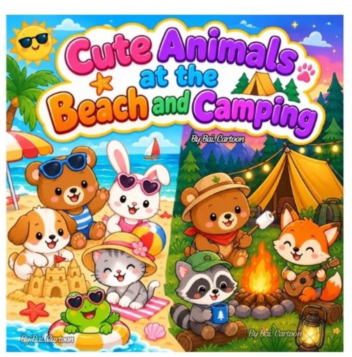 Cute Animals at the Beach and Camping - ShopVlot