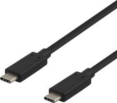 Deltaco - USB-C naar USB-C Kabel - SuperSpeed - 1m - Zwart