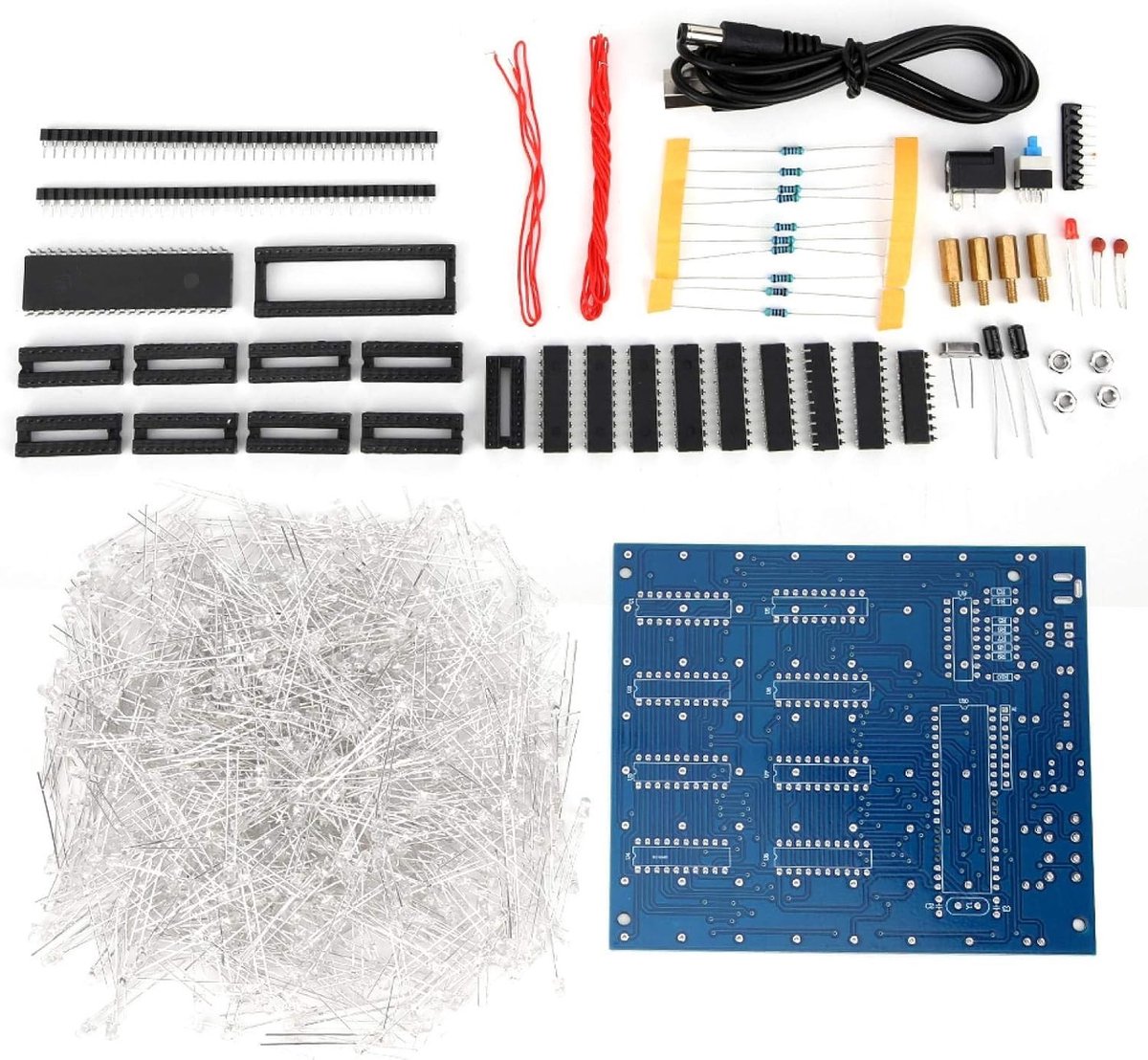 DIY 3D LED Cube Kit - Programmeerbare Luminous Cube voor Elektronica Fans en Creatieve Projecten