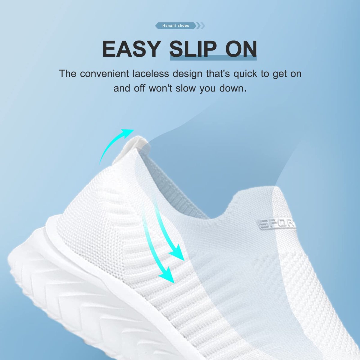 Heren Womens Slip On Trainers Casual Nordic Walking Schoenen Ademende Loopschoenen Verpleegkundige Werkschoenen - ShopVlot