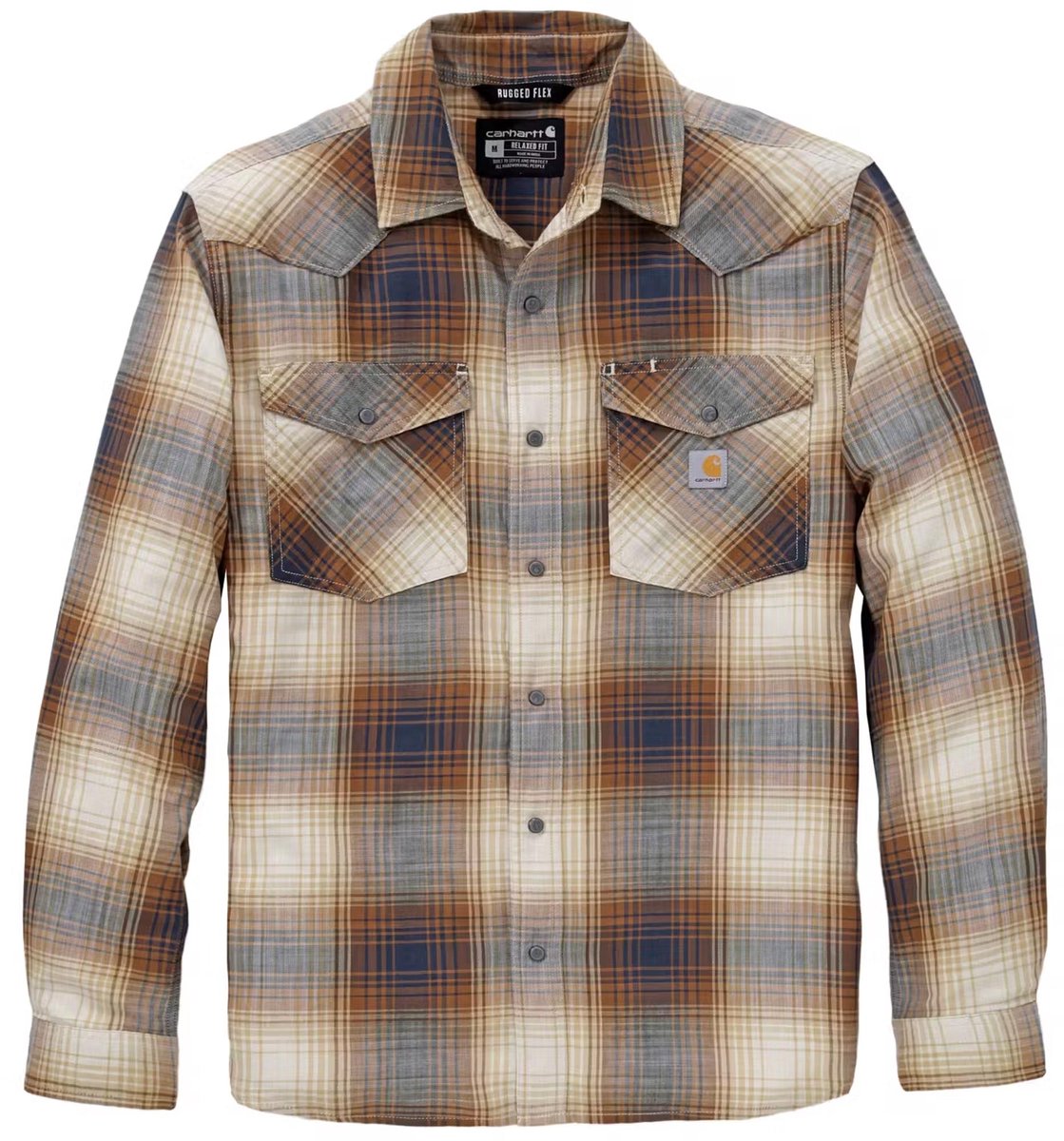 Carhartt Montana Bozeman Relaxed Plaid Overhemd Zandbruin