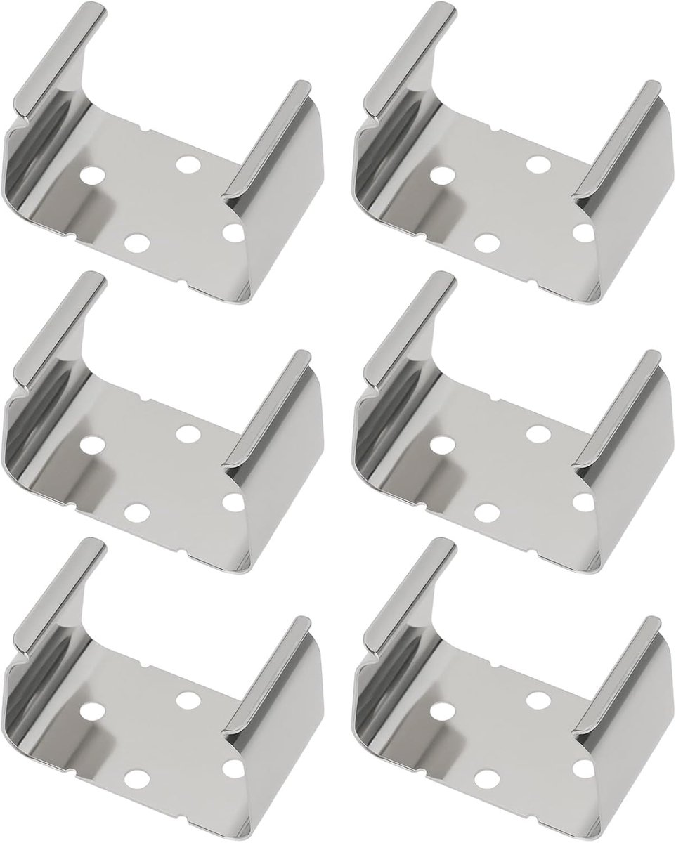 9V batterijhouder 6pcs - veerkrachtig staal - roestvrij en duurzaam - veilige batterijbevestiging - ShopVlot