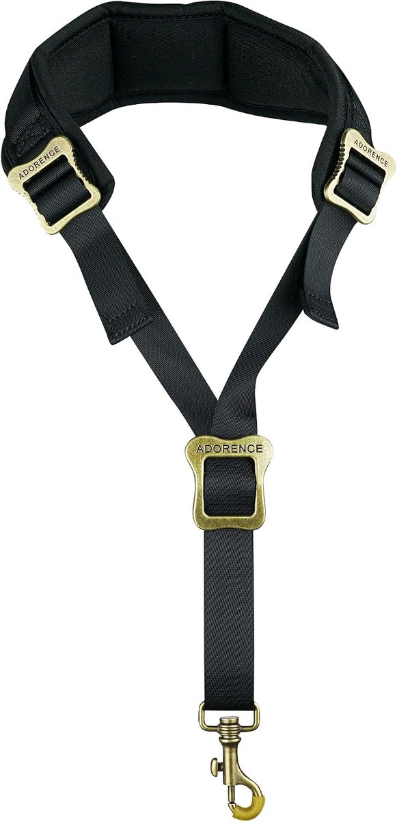 adorence Saxophone belt (improved soft, thick padding and metal swivel hook with rubber ring) – saxophone strap for - ShopVlot