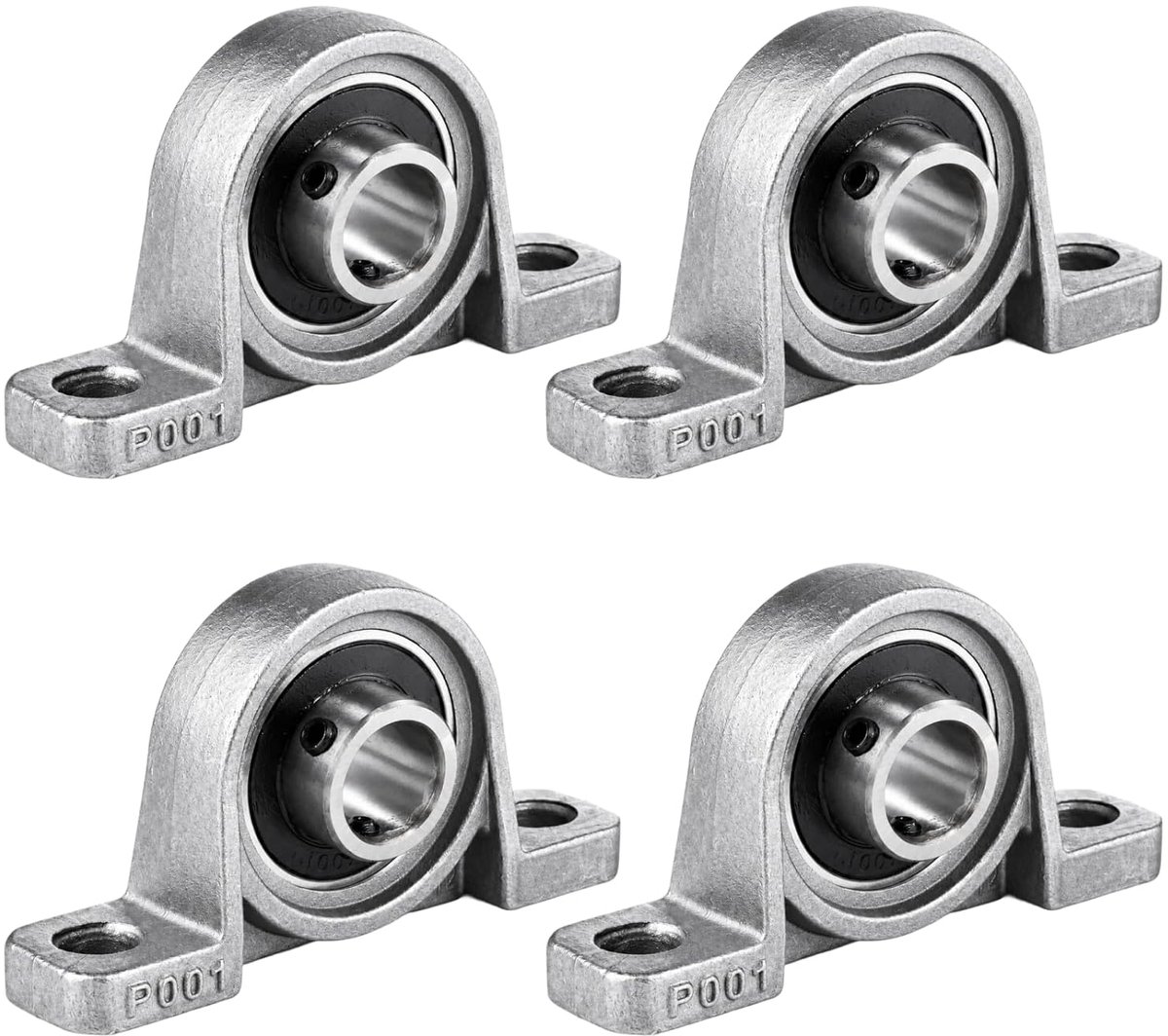 4pcs foot bearings 12mm, cushion block bearing 12mm for shaft and machine shaft, 3D printer, zinc alloy (KP001 4 - ShopVlot