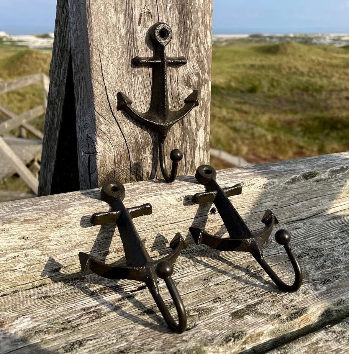 LB H&F Lilienburg Set of 3 Coat Hooks, Wall Hooks, Wardrobe Hooks, Wardrobe Hooks, Anchor, -P - ShopVlot