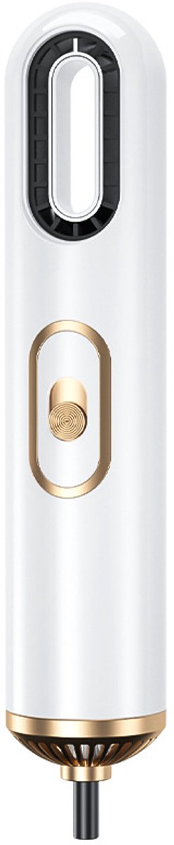 Haardroger met negatieve ionen, 3-in-1 functie, sneldrogend en stil, draagbare mini haardroger in reisformaat, inclusief 3 accessoires, kleurverloop (Wit)