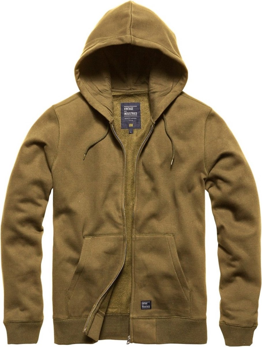 Vintage Industries Sweatjack Redstone Sweatshirt met capuchon Taupe