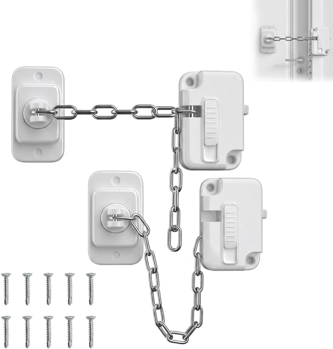 Raamsloten 2 stuks - Veiligheidssloten met schroeven - Geschikt voor schuiframen en deuren - ShopVlot