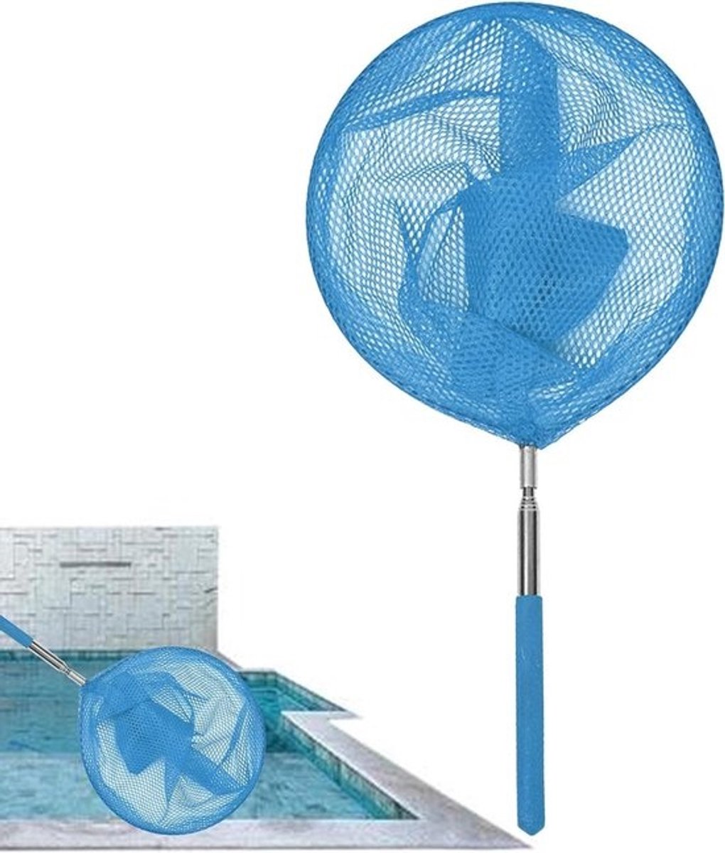Zwembadschepnet – Reinigingsnet voor zwembad – Voor zwembadonderhoud – Fijnmazig net – 363 x 181 x 57 cm – Meerdere kleuren