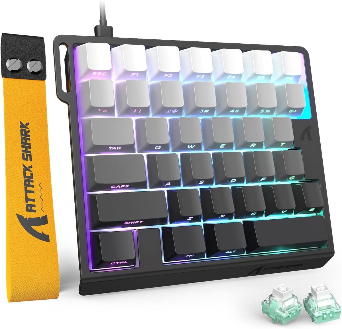 One Hand Gaming Keyboard met 8000Hz Rapid Trigger, 36 Toetsen, RGB Verlichting en Magnetische Schakelaars voor PC/Mac