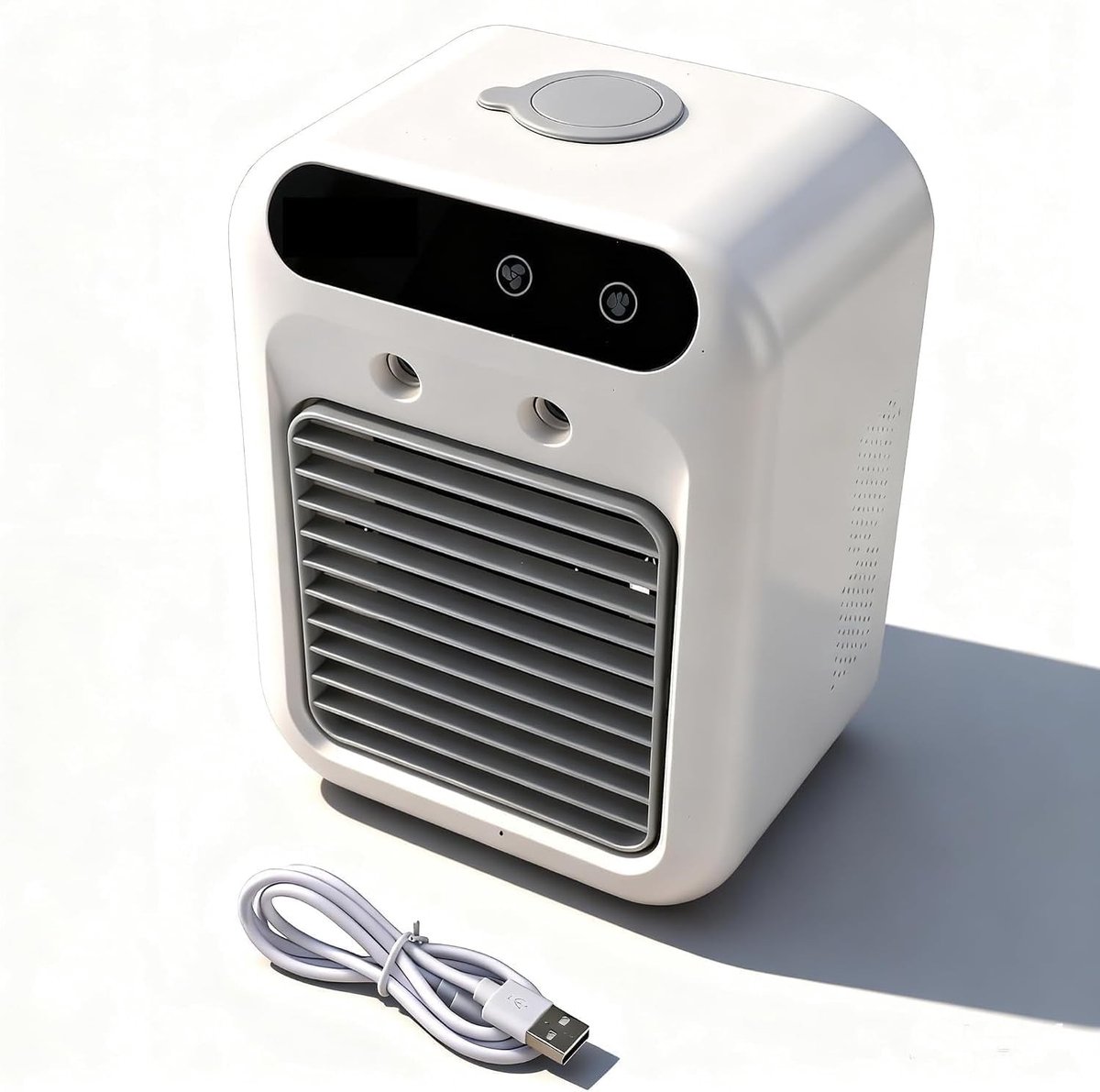 Draagbare Airconditioner en Ventilator met 500ML Watertank, 3 Snelheden voor Thuis, Kantoor en Tent