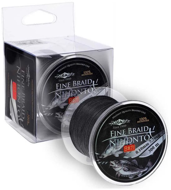 Mikado Nihonto Fijne Vlecht Vislijn - 0,25 mm, 300 m, Zwart van Mikado — afbeelding 5