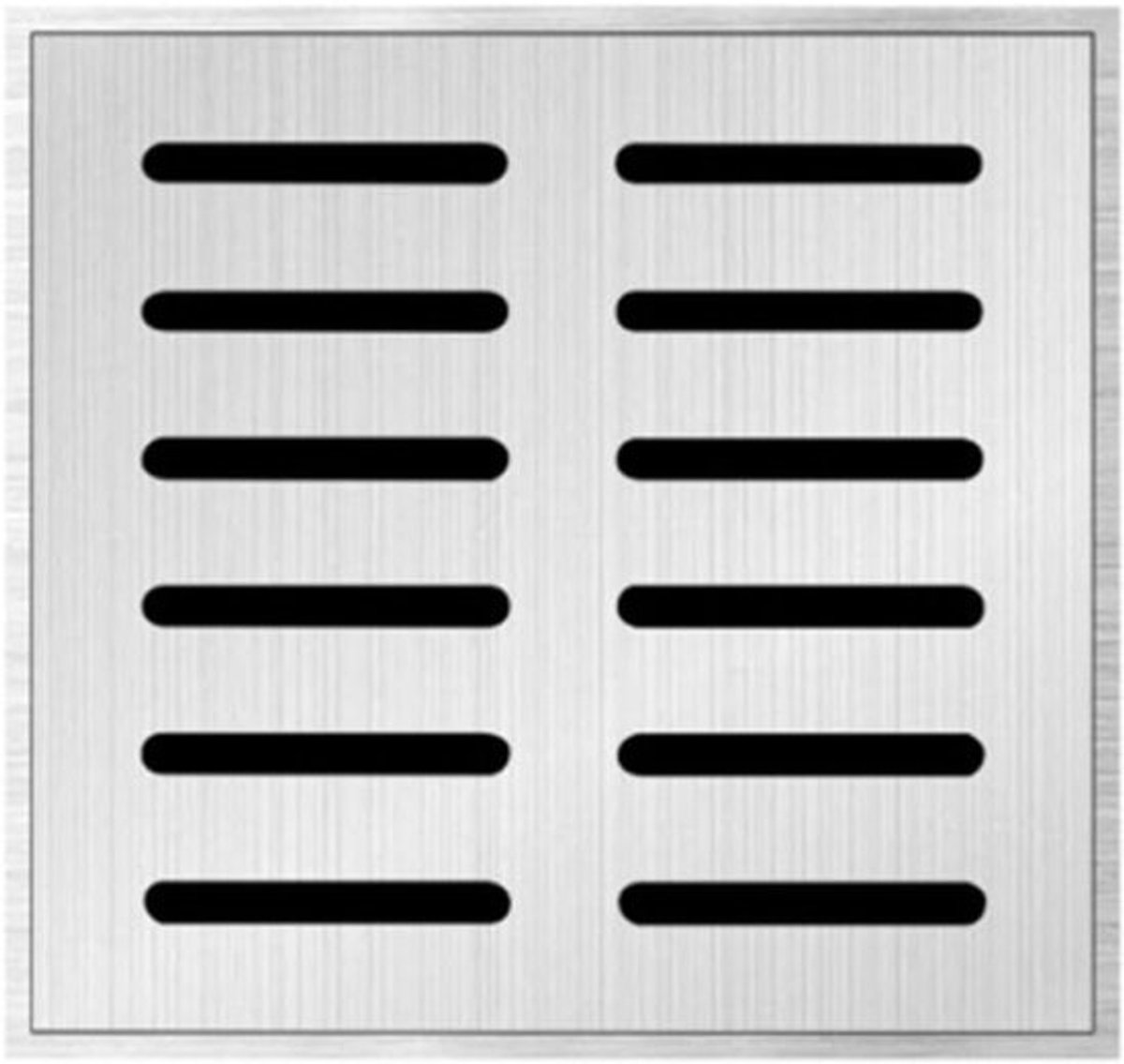 Vloerafvoer met frame - Afvoersloot voor riool - Voor waterafvoer - Verbeterd dubbel gat - 200 x 200 mm - Zilver
