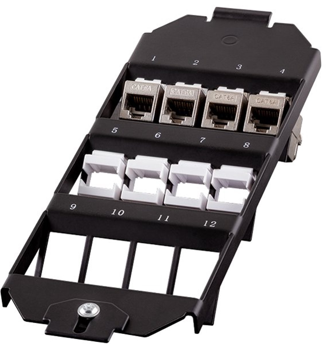 LogiLink Bodentankhouder, 3x4 poorten, zwart, Keystone