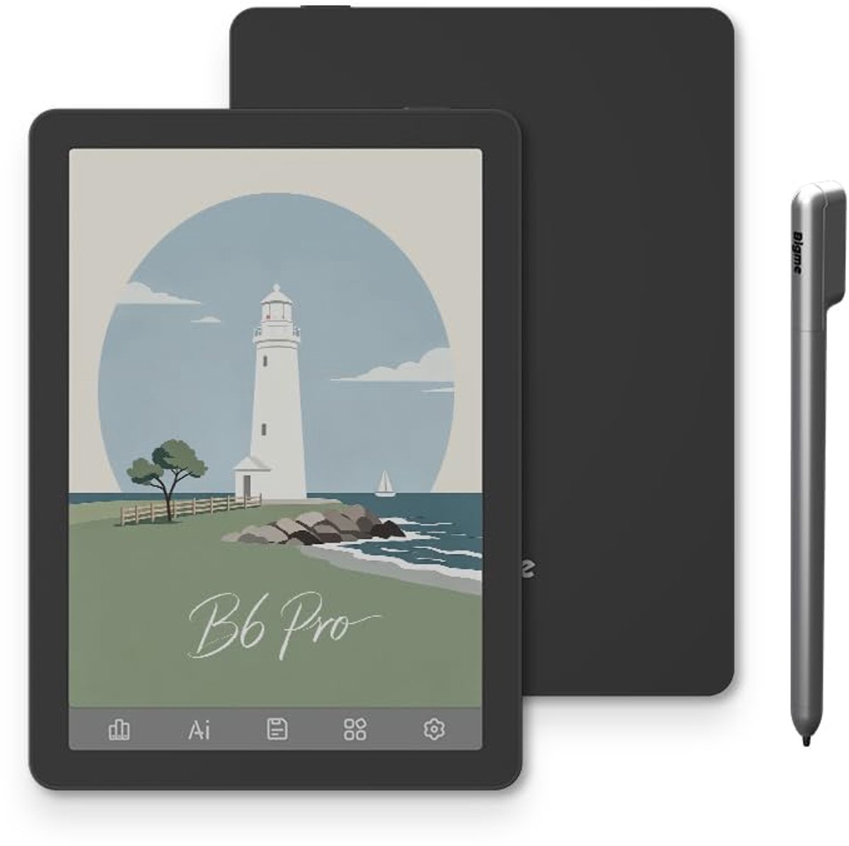 Bigme B6 Pro 15,2 cm Eink E-reader, 8 + 256 GB, zwart - ShopVlot