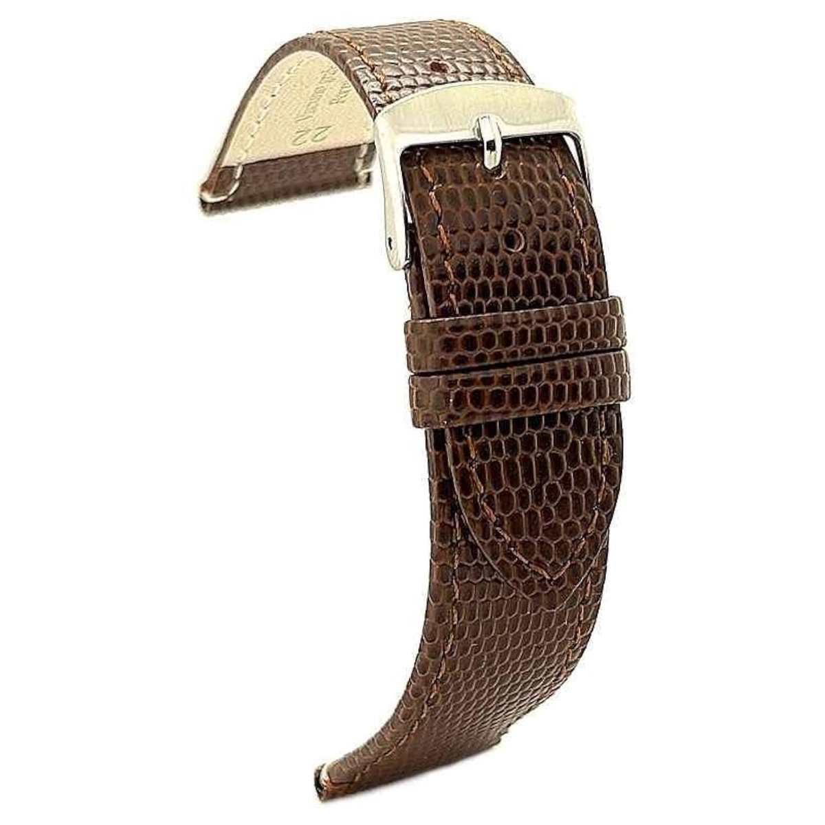 Horlogeband 20mm - Leer - Plat hagedis - Perfecte pasvorm voor uw horloge - ShopVlot
