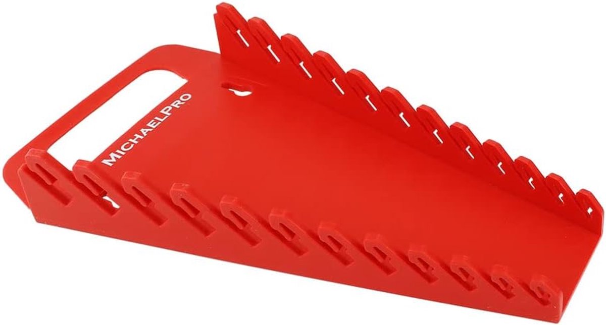 MichaelPro MP014032 moersleutelhouder met draaggreep, houdt 12 sleutels, professionele kwaliteit gereedschap - ShopVlot