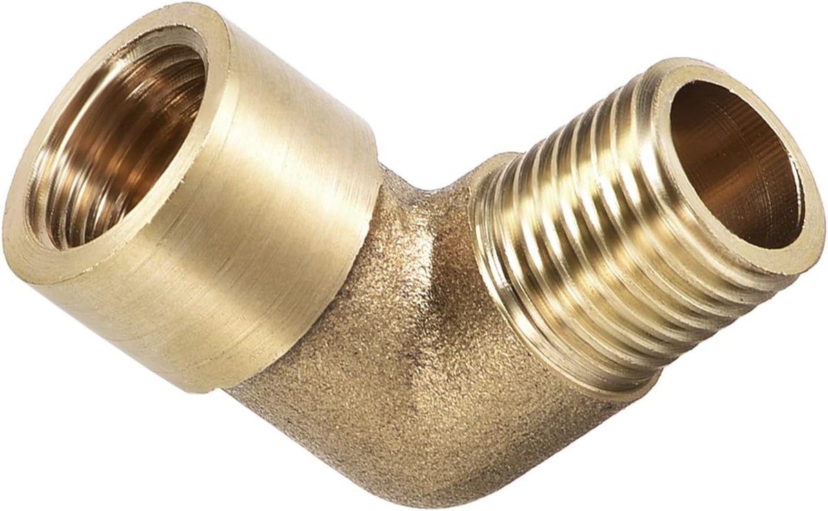 Kabelaansluiting 90° hoek - messing - waterdicht - ideaal voor watervoorziening - ShopVlot