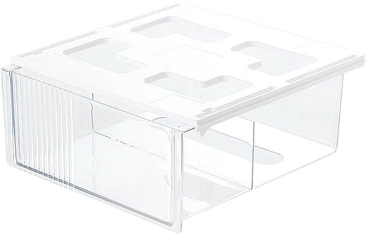 Opberglade - onder het bureau - Lade - opbergdoos - Bureau organiseren - Zelfklevende houder - 19.5 x 19 x 8 cm - Transparant
