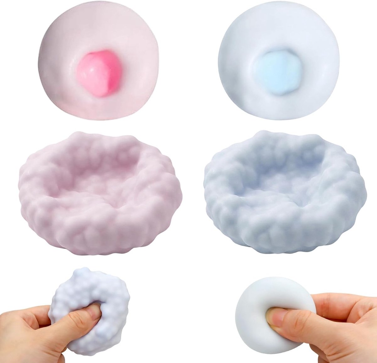 Stressbal volwassenen 4-delige set - Grape stressballen - Antistress speelgoed - Perfect voor ontspanning - ShopVlot