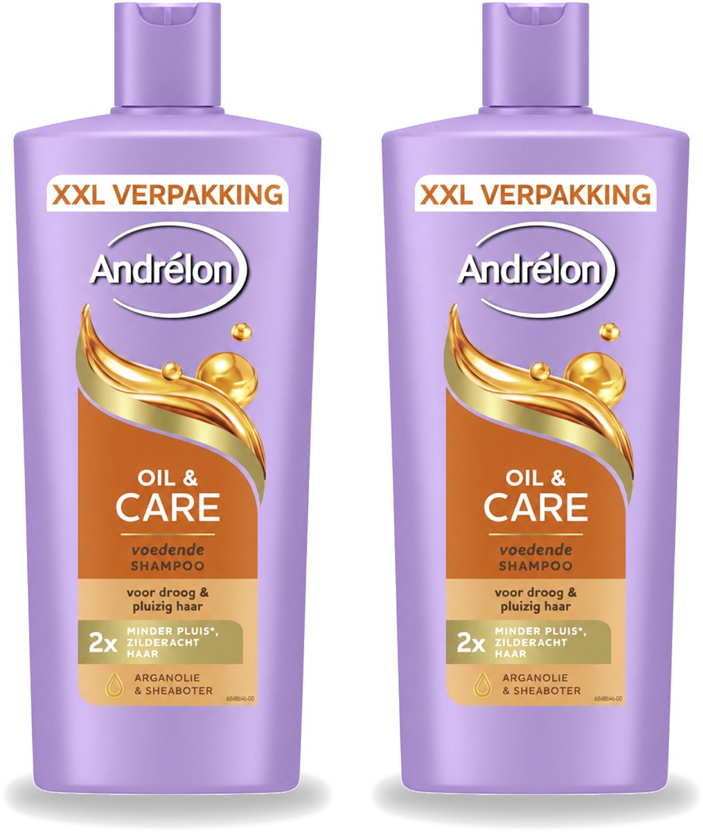 2 x Andrélon – Shampoo – Oil & Care – 685 ml - Voordeelverpakking - 2 stuks