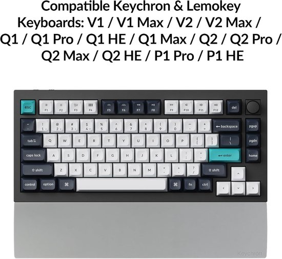 Zachte en gladde siliconen polssteun voor 75% compact toetsenbord, 12.9 inch, antislip basis, ergonomisch ontwerp en comfortabele ondersteuning — afbeelding 5