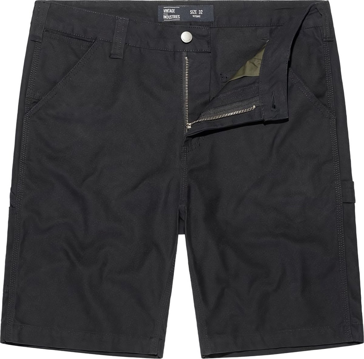 Vintage Industries Dayton Shorts Korte broek Katoen Zwart