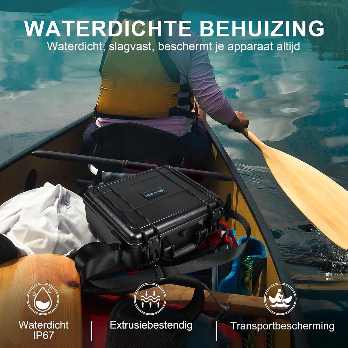 Waterdichte Hard Case voor DJI Mini 5 Pro Drone, Inclusief Ruimte voor 6 Batterijen en Oplader, Ideaal voor Bescherming en Transport van Accessoires – foto 5