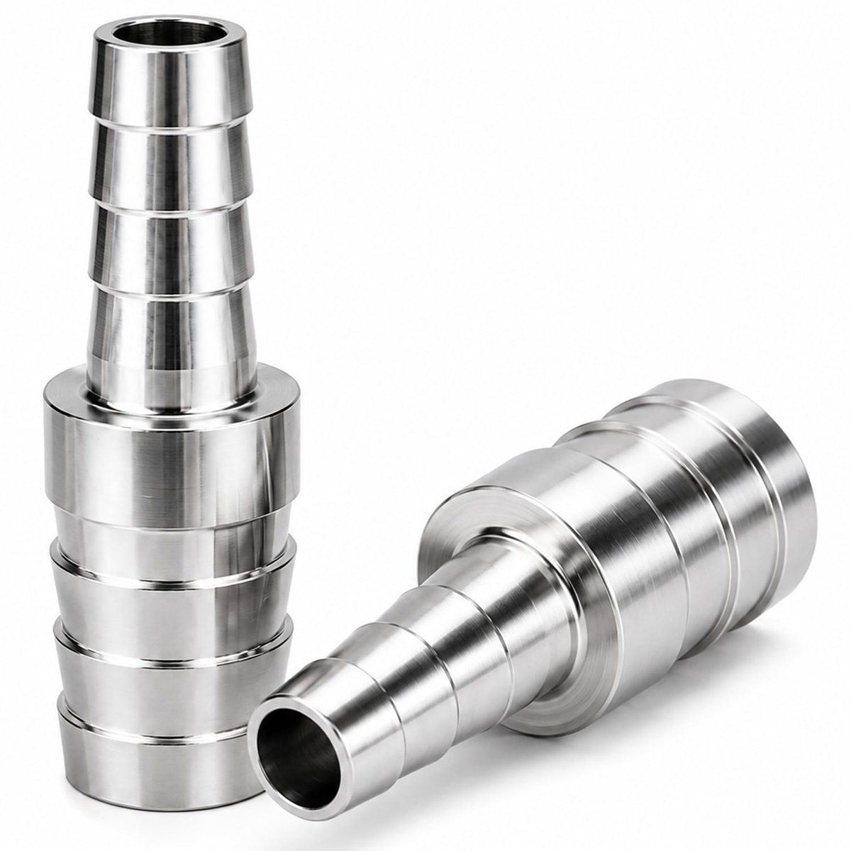 YogaZen 2 stuks slangaansluiting 16 mm x 12 mm roestvrij staal, - ShopVlot