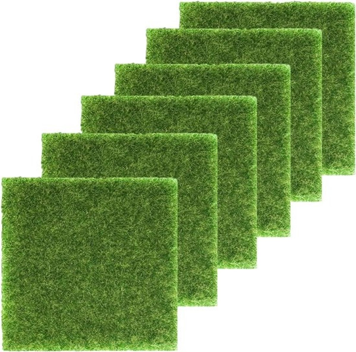 Kunstgras minituin - Decoratietapijt - DIY-landschap - Onderhoudsvriendelijk PVC - 15x15 cm - Groen
