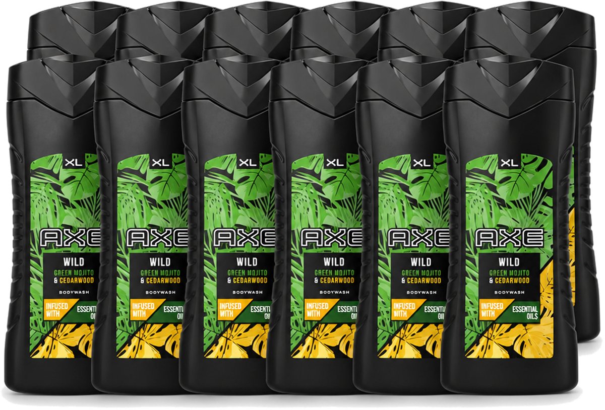 12 x AXE - Douchegel - Wild - 400 ml - Voordeelverpakking - 12 stuks