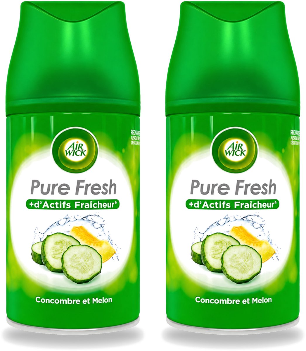 2 x Air Wick Freshmatic - Luchtverfrisser Navulling - Pure Fresh Komkommer - 250ml - Voordeelverpakking - 2 stuks