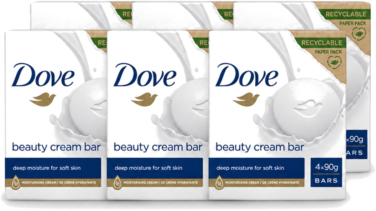6 x Dove Original - Zeep - Beauty Cream Bar - 360 g - Voordeelverpakking - 6 stuks