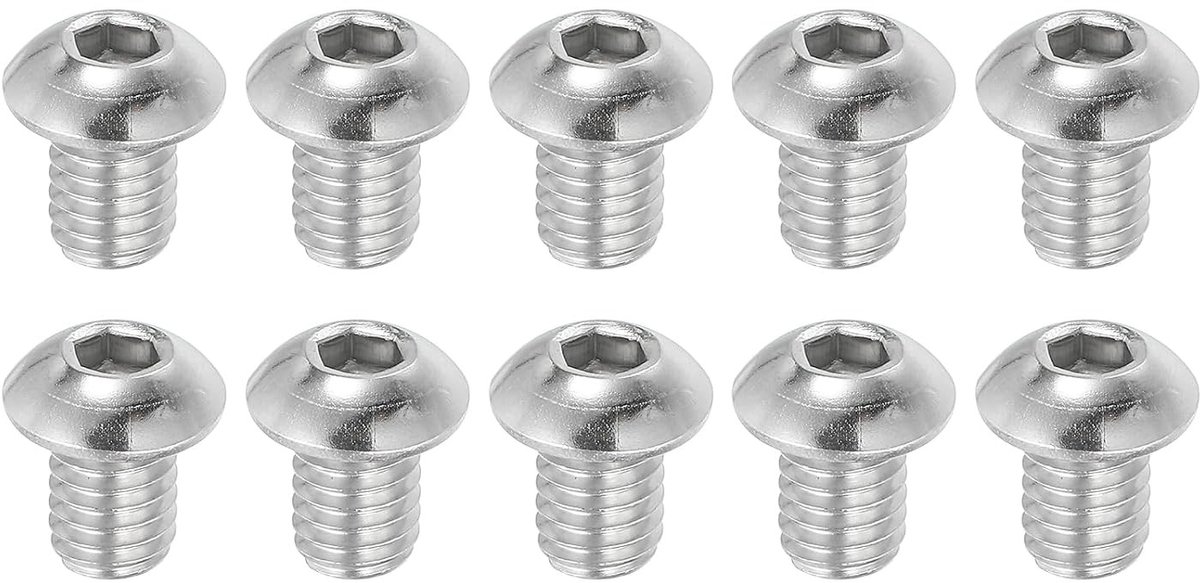 3/8-16x1/2" Hexagon socket head schroeven, 10 stuks roestvrij staal 304, fijn draad, UNC, voor bevestiging en montage