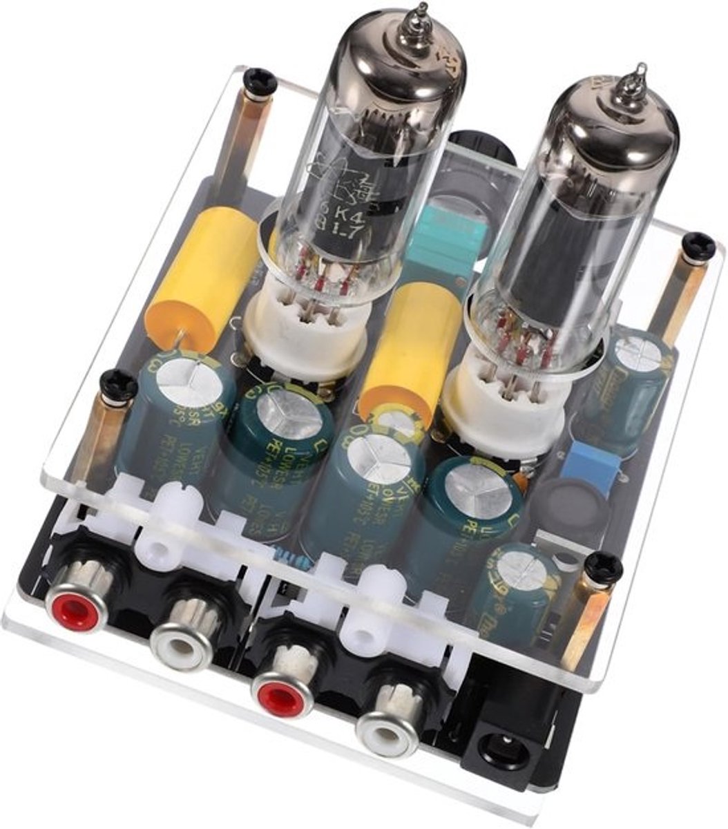 Voorversterker - Buizenversterker voor audio - Voor betere muziekweergave thuis - Zuiver geluid - 750 gram - Zwart