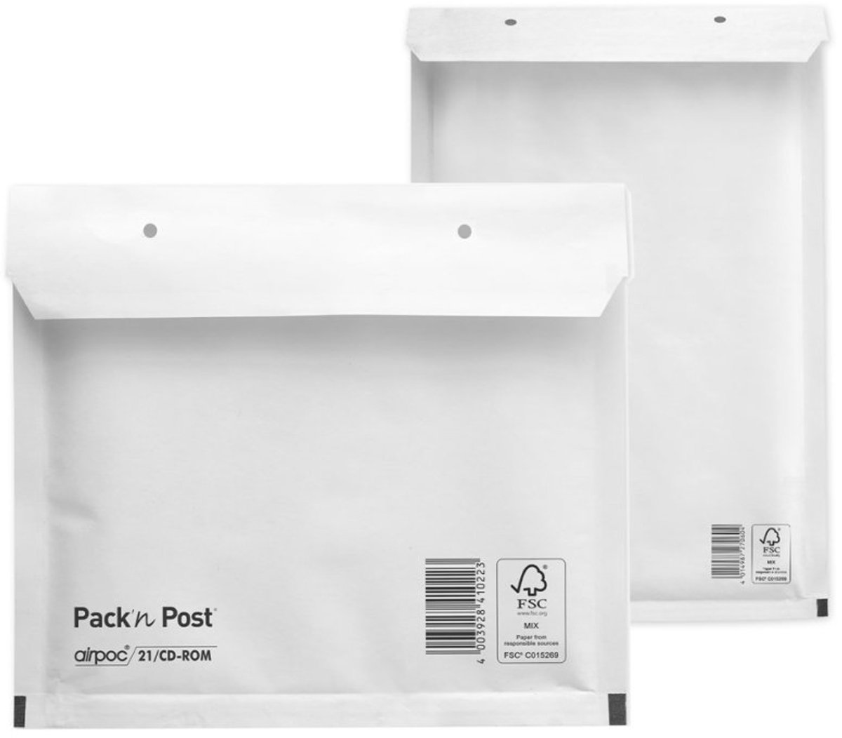 MAILmedia luchtkussen verzendzakken Type 15/E, wit, 240 × 275 mm, 100 stuks
