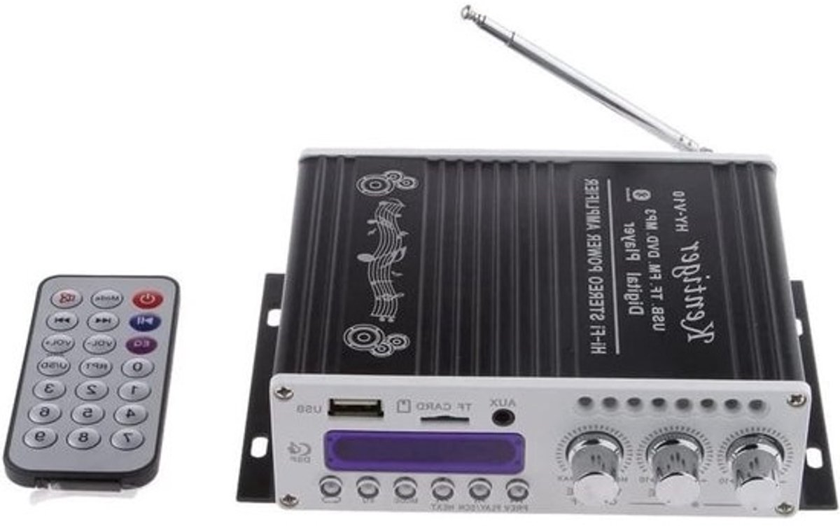 Mini-audioversterker - Stereobasversterker - Muziek afspelen - Bluetooth FM MP3