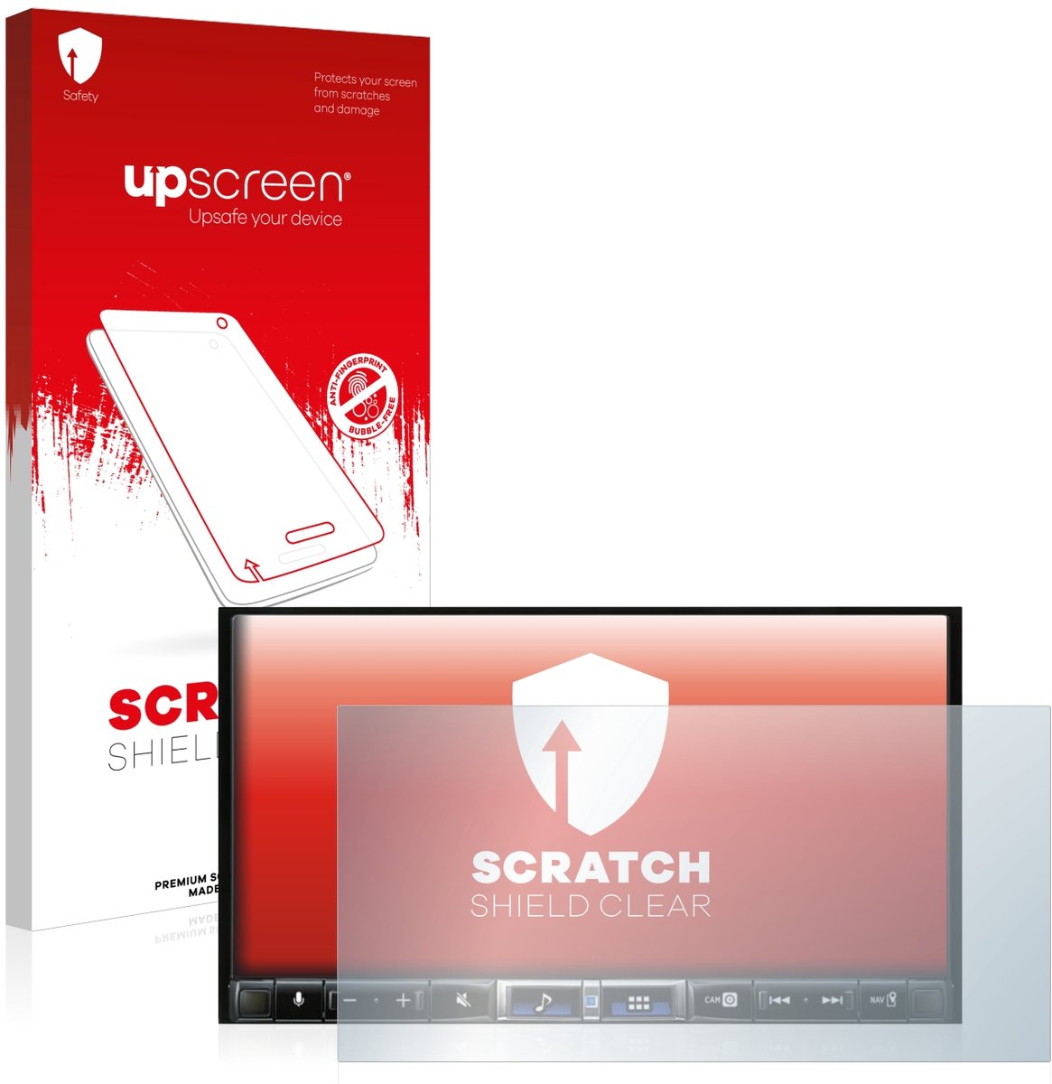 upscreen - Screenprotector voor Alpine iLX-705D - Folie Beschermfolie transparant