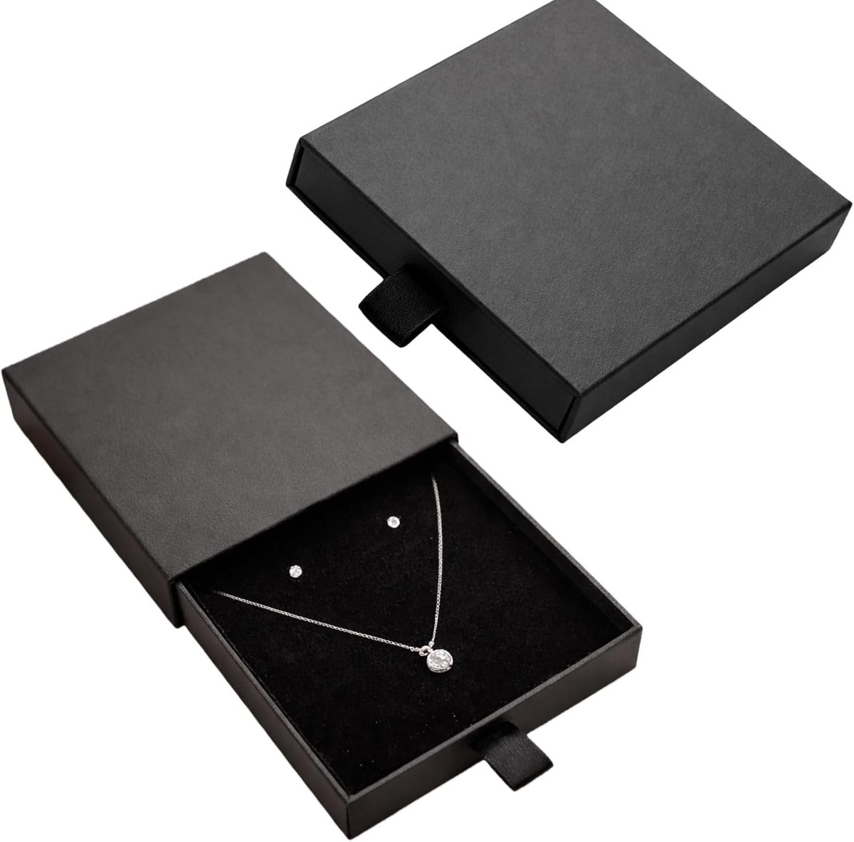 Sieraden Geschenkdoos Set, Papieren Sieraden Display, Compacte Opbergdoos voor Sieraden en Accessoires met Schuim Inleg