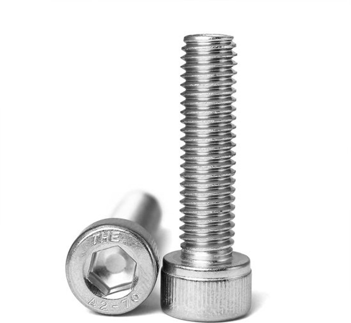 Cilinderkopschroeven M5 - Metrische schroeven - Voor het bevestigen van onderdelen - Roestvrij staal 304 - M5 x 50 mm - Zilverkleurig
