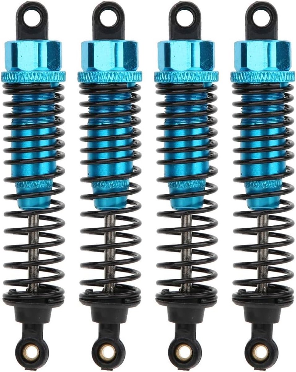 4 Stuks 90mm Diaphragm Metalen Schokdempers voor 1/10 RC Crawler - Vervangingsonderdelen voor Offroad Voertuigen en Modellen