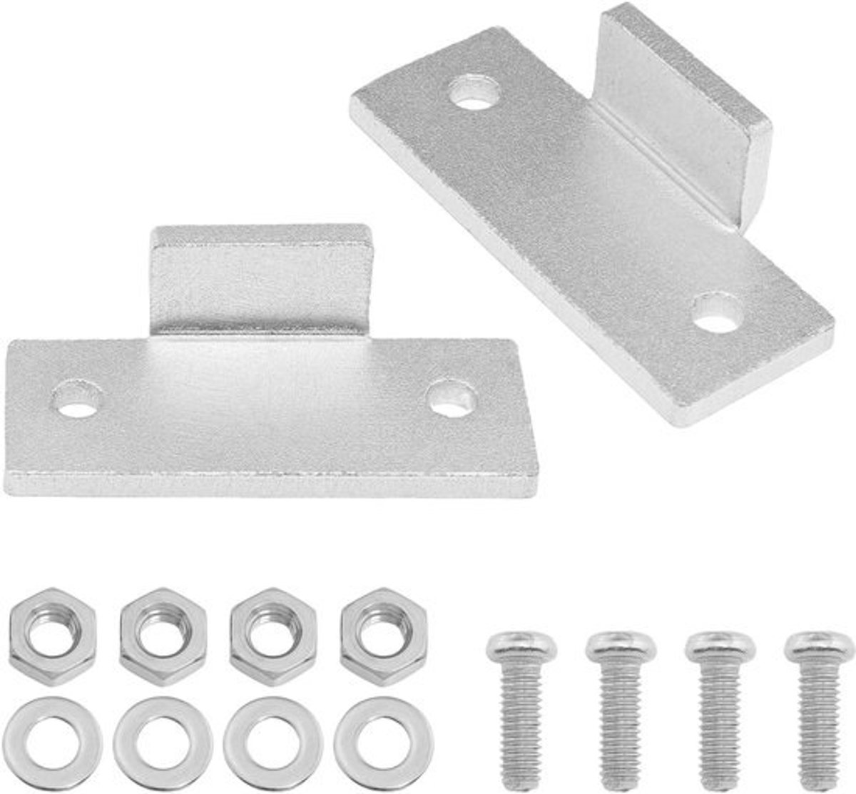 Reparatieset voor scharnieren - Kap houder - Voor draaitafelreparatie - Aluminiumconstructie - Specifieke pasvorm - Zilverkleurig