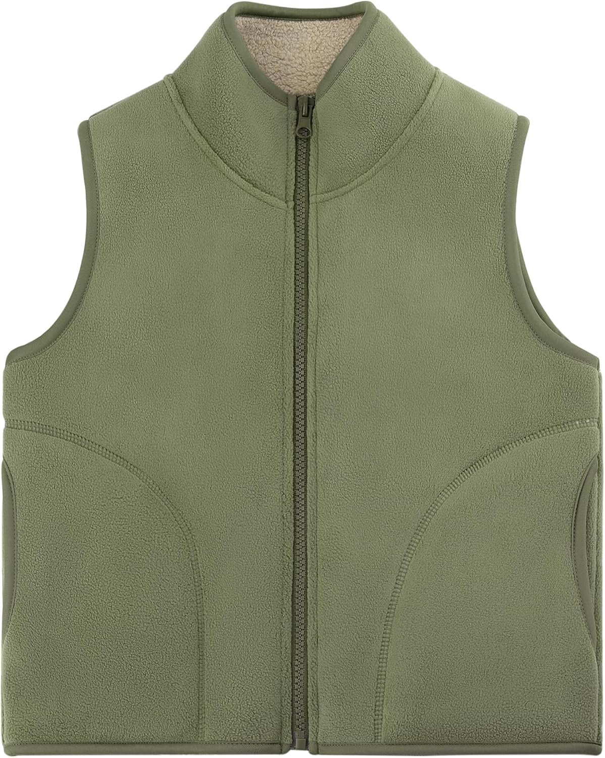 Vliesjasje met capuchon voor kinderen, dik en warm, zonder mouwen