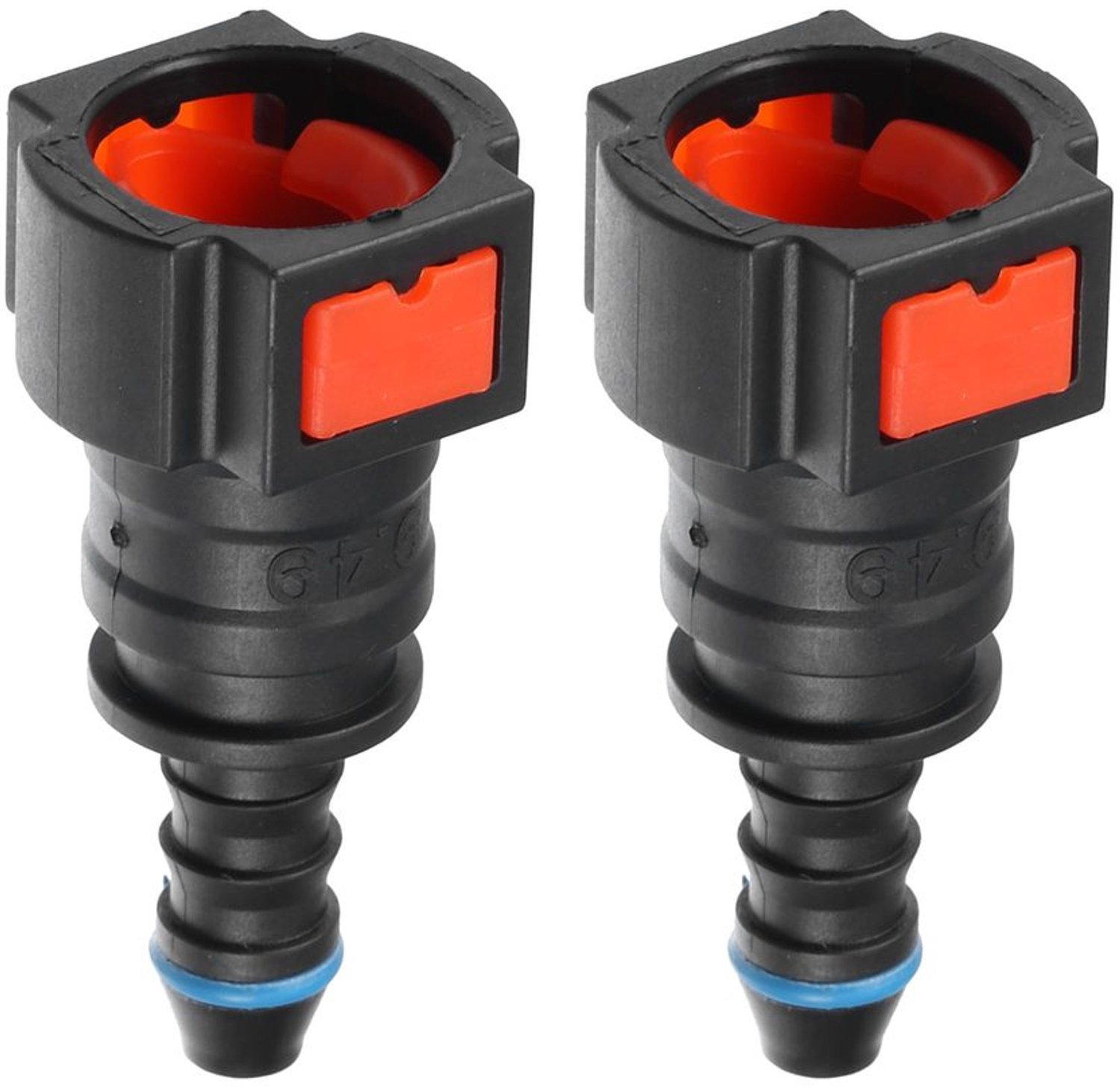 Brandstofleiding Snelsluitconnector - Afdichtverbinding - 3/8" naar 1/4" - Kunststof - Set van 2 - Duurzaam en corrosiebestendig - Slangconnector