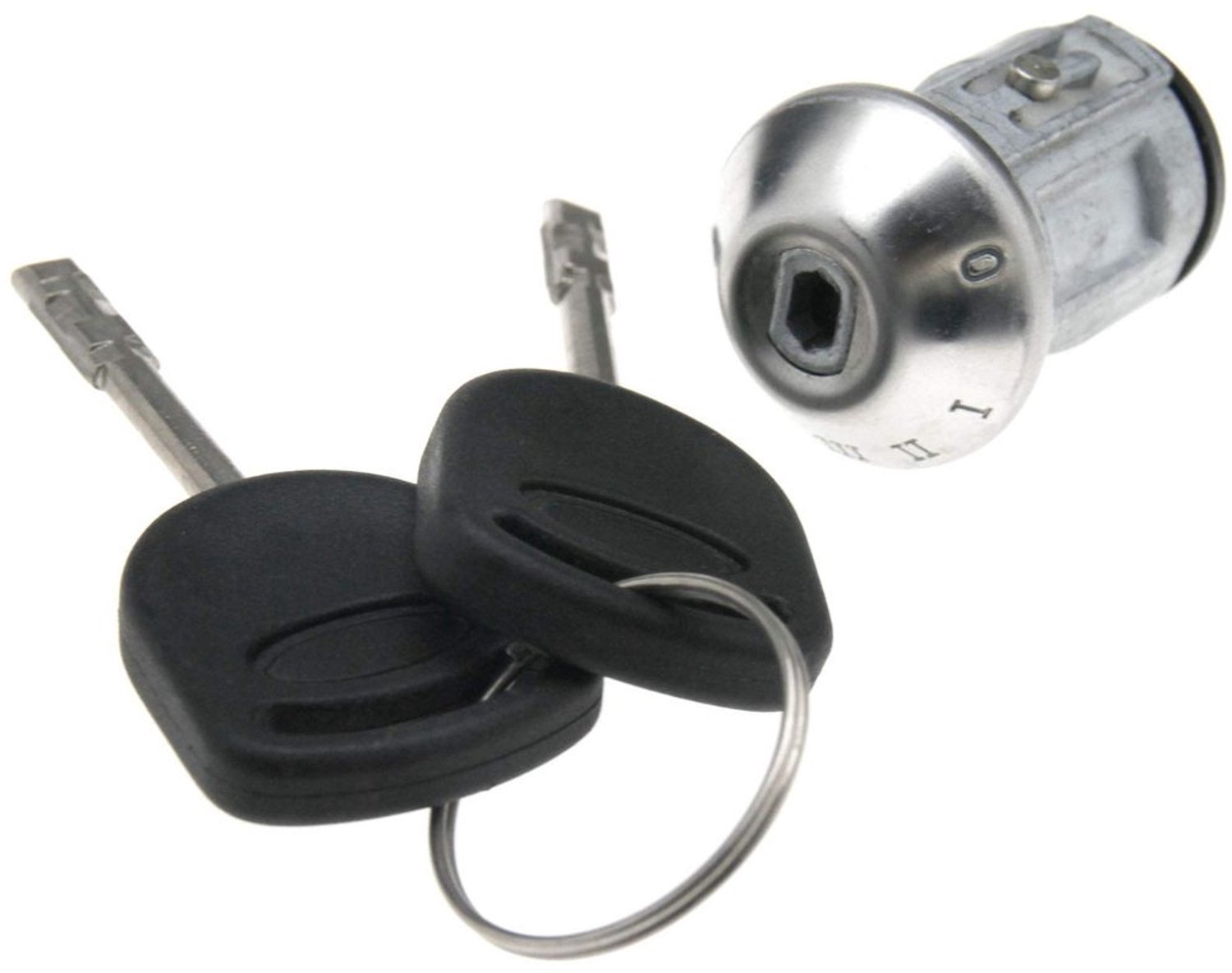 2 Keys Ignition Barrel Lock Switch Cylinder - Power Steering Reparatie - Zilver - Geschikt voor Ford Transit MK6 2000-2006 - Inclusief 2...