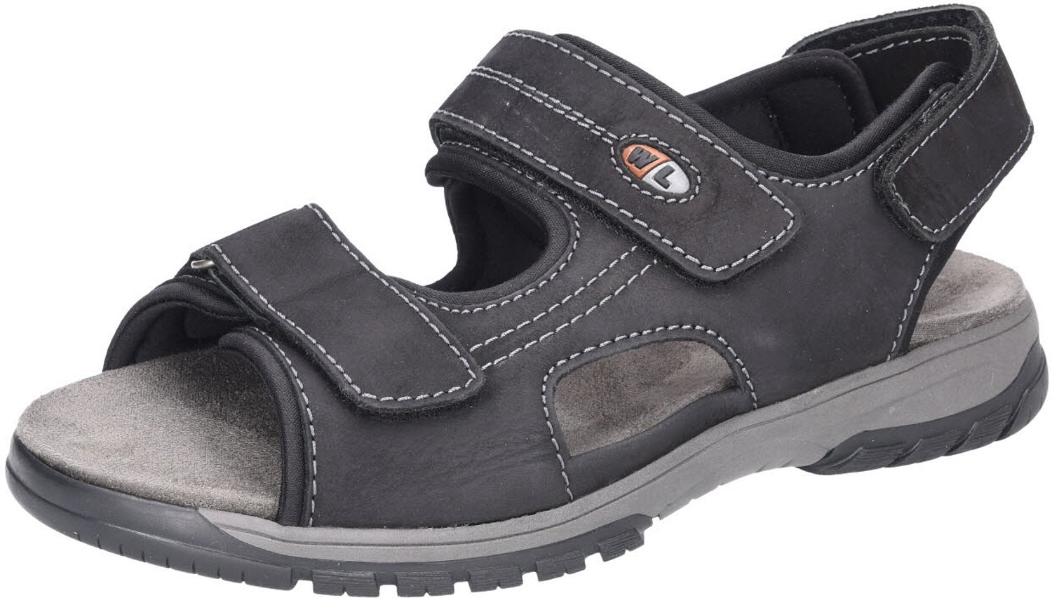 Waldläufer heren sandalen Zwart