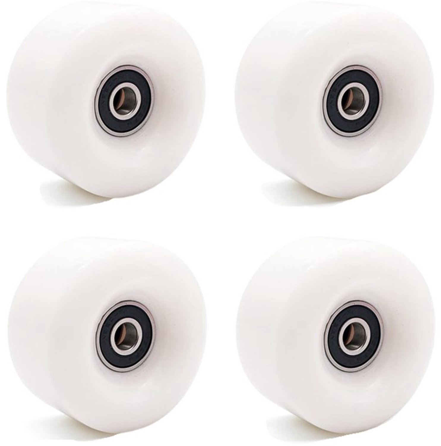 4 Stuks Rolschaatsen Wielen met Lagers voor Duurzaam Gebruik Wit